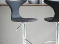 dolphin bar stool black leather with polished steel gaslift base 200458610 mood lifestyle